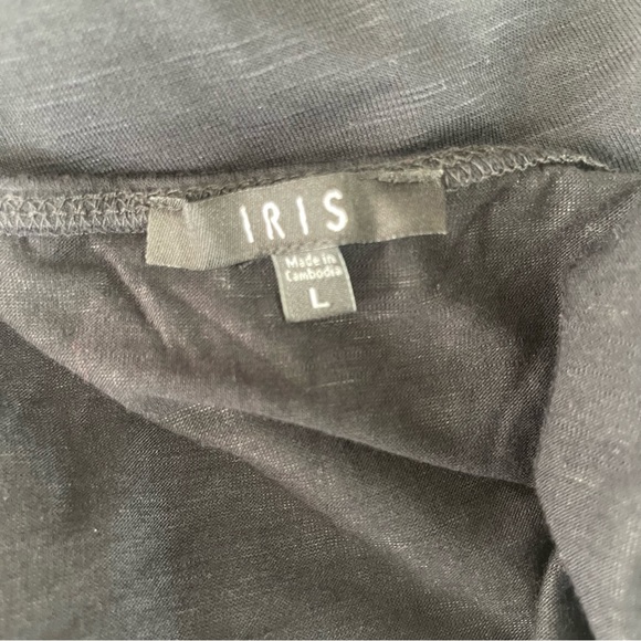 NWT Iris Black Spaghetti Strap Tank with Front Knot L - Picture 4 of 6